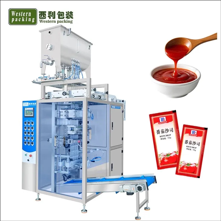 Машина для пакування пакетиків із кетчупом із соусом із кількох ліній