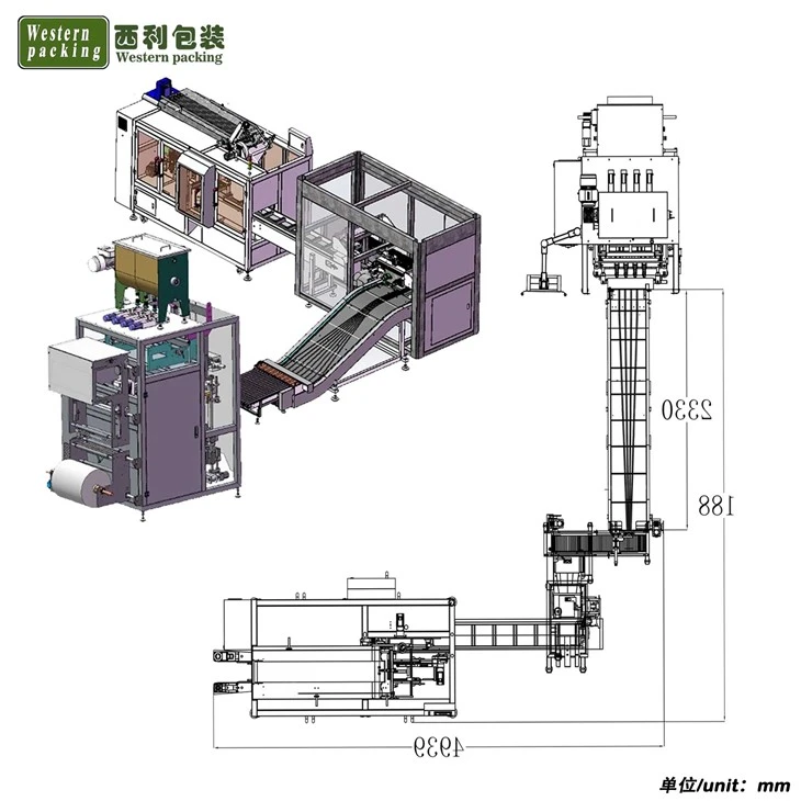 Automatic stick sachet sorting cartoning box machine